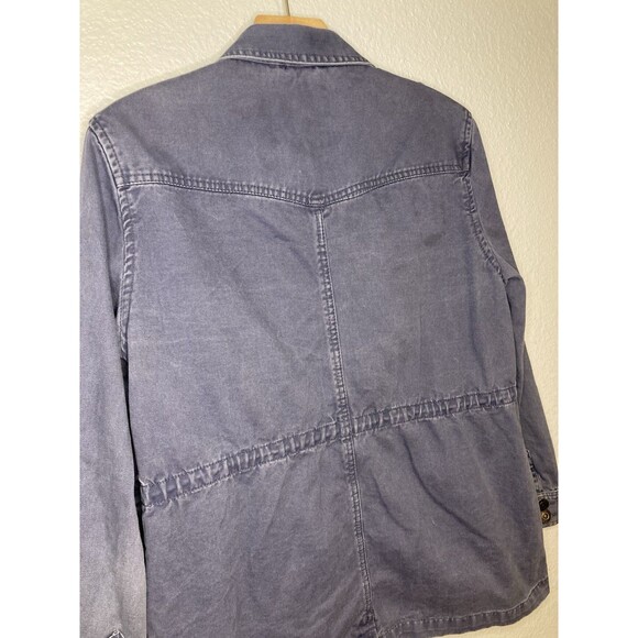 Womens L Shacket Chambray Light Wash Utility Cinched Waist Button Up Cotton On - Picture 8 of 11